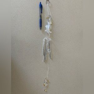 Plastic seahorse wind chime